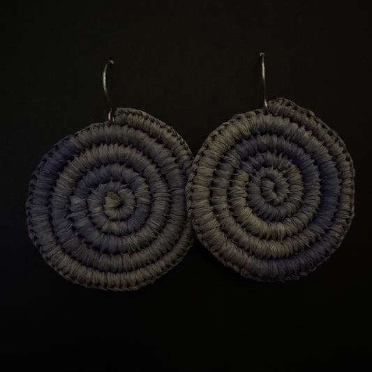 Large Lavender Woven Earrings by Tahnae Davidson-Bartley