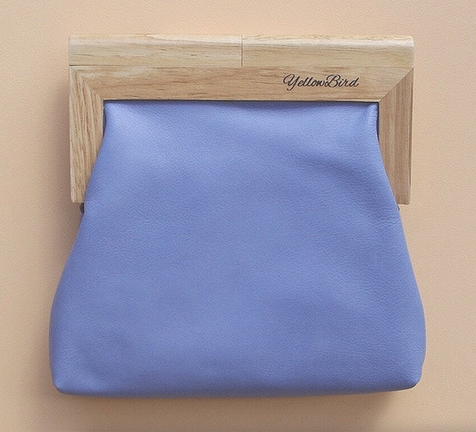 'Spring Blue' Leather Natural Frame