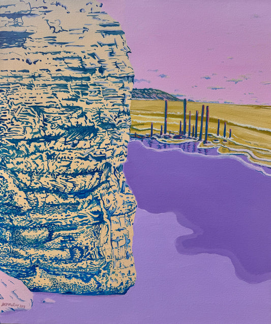 Pt Willunga, Cliff and Poles by Brian O'Malley