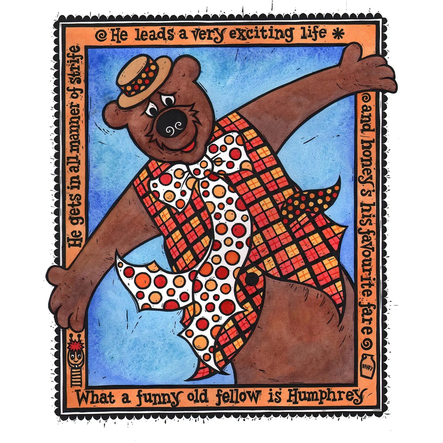 Humphrey Tea Towel by Sally Heinrich