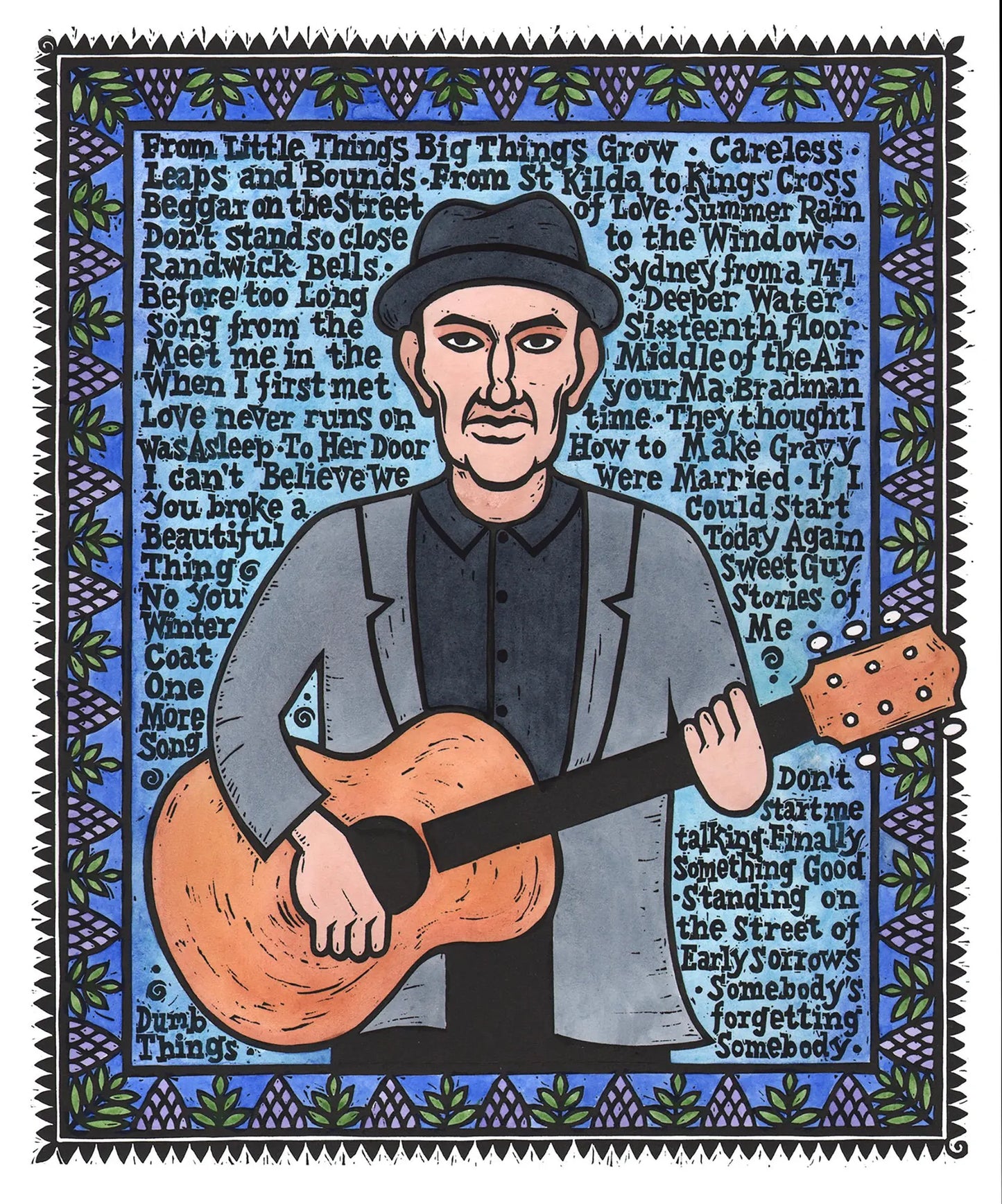 Paul Kelly Tea Towel by Sally Heinrich