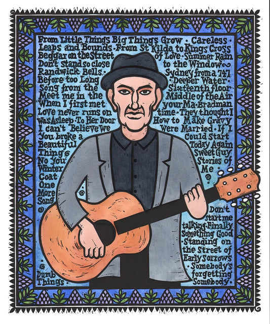 Paul Kelly Tea Towel by Sally Heinrich
