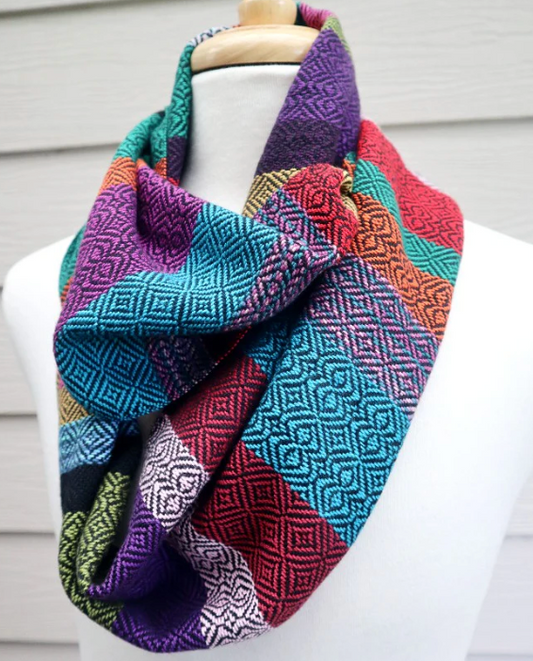 Liquorice Allsorts Scarf by Threefold Designs