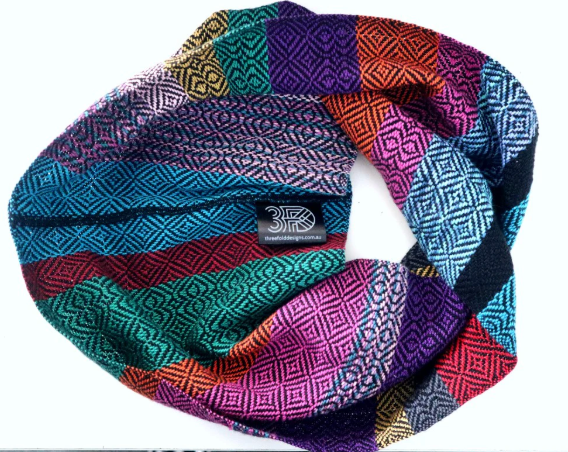 Liquorice Allsorts Scarf by Threefold Designs