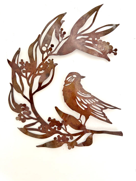 Wall Art - Wattleseed Branch with Bird by A Small Art Factory