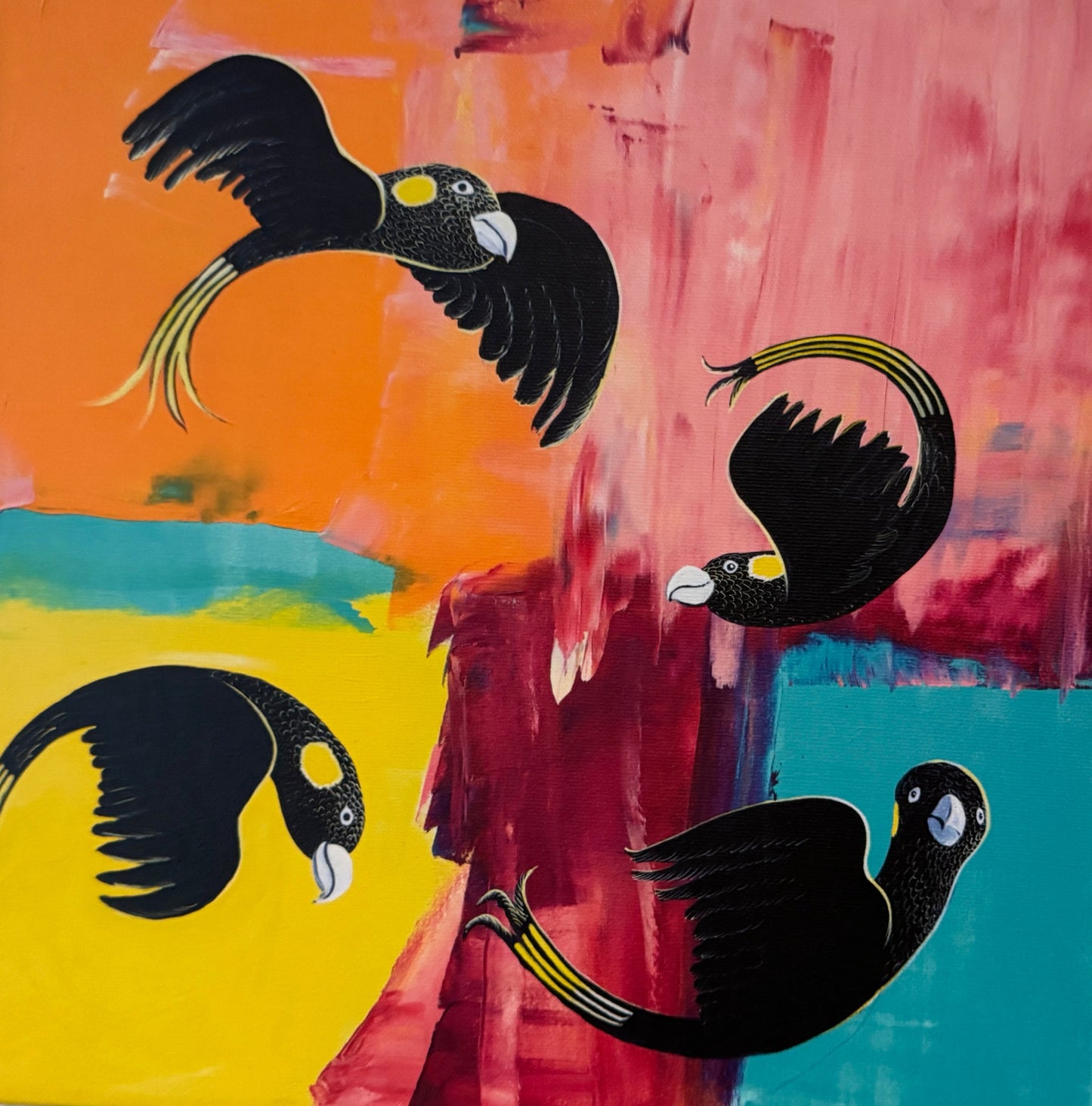 Yellow Trailed Black Cockatoo by Brian O'Malley
